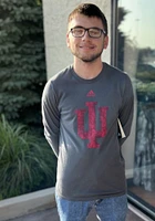 Adidas Indiana Hoosiers Charcoal Amplifier Long Sleeve T Shirt