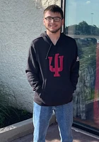 Adidas Indiana Hoosiers Mens Black Fleece Long Sleeve Hoodie