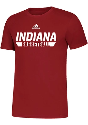 Adidas Indiana Hoosiers Red Amplifier Design Short Sleeve T Shirt