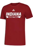 Adidas Indiana Hoosiers Red Amplifier Design Short Sleeve T Shirt