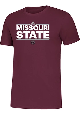 Adidas Missouri State Bears Maroon Amplifier Edition Type Short Sleeve T Shirt