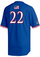 Adidas Kansas Jayhawks Mens Blue Replica Baseball Jersey