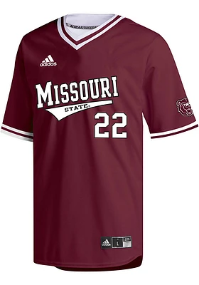 Adidas Missouri State Bears Mens Maroon Replica Baseball Jersey
