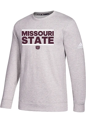 Adidas Missouri State Bears Mens Grey Fleece Crew Long Sleeve Sweatshirt