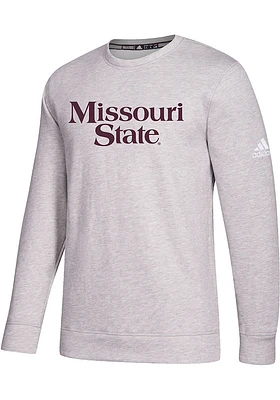 Adidas Missouri State Bears Mens Grey Fleece Crew Edition Long Sleeve Sweatshirt