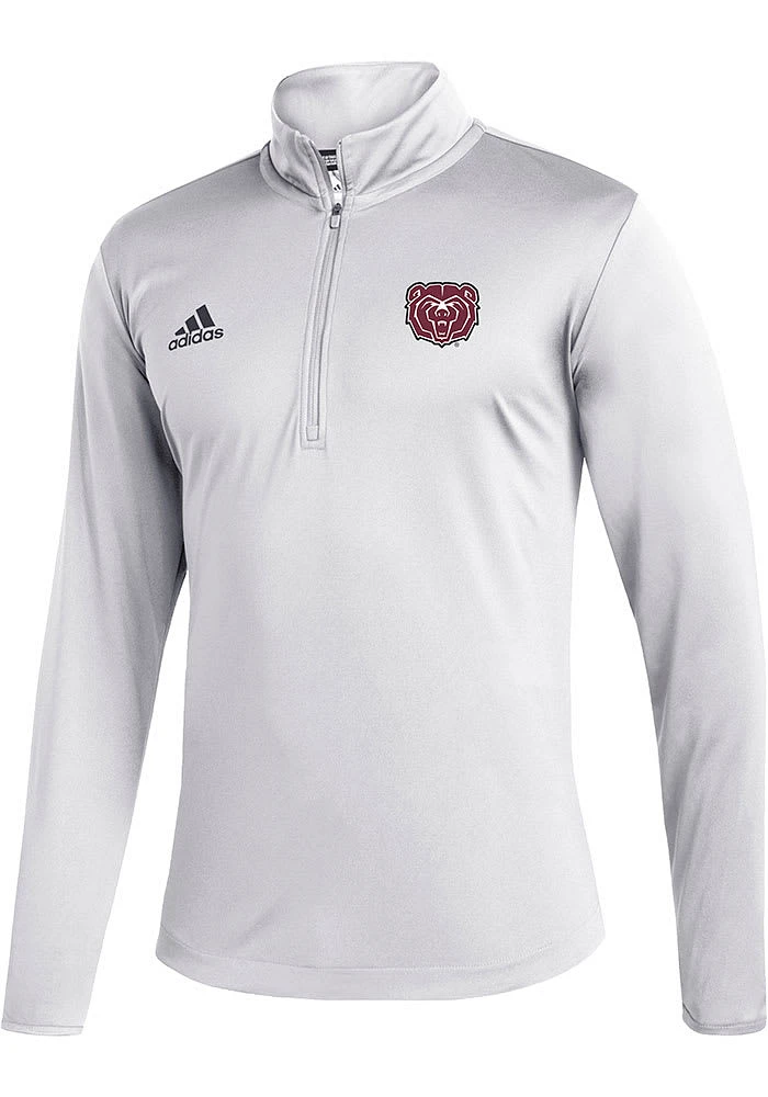 Adidas Missouri State Bears Mens White Under the Lights Long Sleeve Qtr Zip Pullover