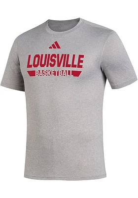 Adidas Louisville Cardinals Grey Creator Short Sleeve T Shirt