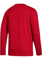Adidas Nebraska Cornhuskers Mens Red Fleece Long Sleeve Crew Sweatshirt