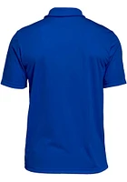 Adidas Kansas Jayhawks Mens Blue Entrada Short Sleeve Polo