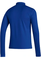 Adidas Kansas Jayhawks Mens Blue Logo Entrada22 Long Sleeve Qtr Zip Pullover