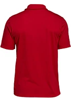 Adidas Kansas Jayhawks Mens Red Logo Entrada22 Short Sleeve Polo