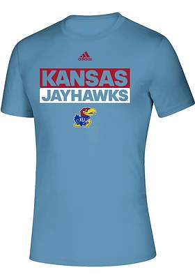 Adidas Kansas Jayhawks Light Blue Creator Short Sleeve T Shirt