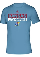 Adidas Kansas Jayhawks Light Blue Creator Short Sleeve T Shirt