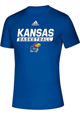 Adidas Kansas Jayhawks Basketball Creator Short Sleeve T Shirt