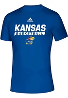 Adidas Kansas Jayhawks Basketball Creator Short Sleeve T Shirt
