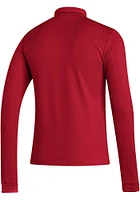 Adidas Louisiana Tech Bulldogs Mens Red Wordmark Long Sleeve Qtr Zip Pullover