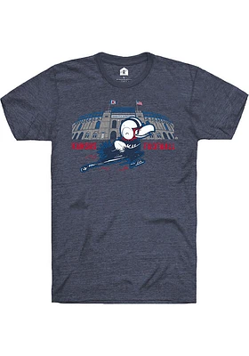 Rally Kansas Jayhawks Navy Blue Football Short Sleeve Fashion T Shirt