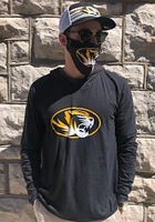 Rally Missouri Tigers Mens Charcoal Primary Logo Distressed Long Sleeve Hoodie
