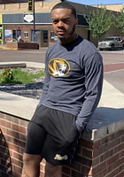 Rally Missouri Tigers Charcoal Primary Logo Distressed Long Sleeve Fashion T Shirt