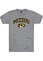 Rally Missouri Tigers Grey Arch Mascot Distressed Short Sleeve Fashion T Shirt