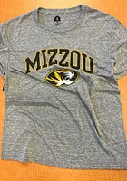 Rally Missouri Tigers Grey Number One Distressed Short Sleeve Fashion T Shirt