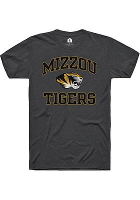 Rally Missouri Tigers Charcoal Number One Distressed Short Sleeve Fashion T Shirt