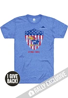 Rally Kansas Jayhawks Blue Folds of Honor 41 Jayhawk Shield Short Sleeve Fashion T Shirt