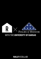 Rally Kansas Jayhawks Olive Folds of Honor Stencil Short Sleeve Fashion T Shirt