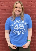 Gale Sayers Kansas Jayhawks Blue Comet 48 Short Sleeve Fashion Player T Shirt