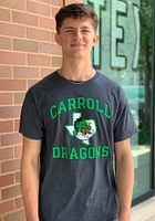 Rally Carroll High School Dragons Charcoal Number One Short Sleeve T Shirt