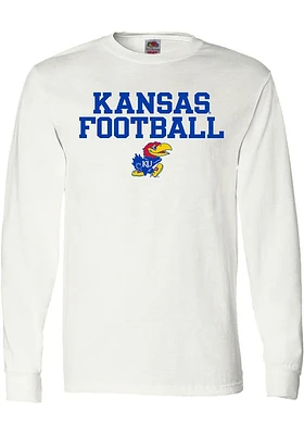 Rally Kansas Jayhawks Football Stacked Long Sleeve T Shirt
