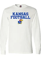 Rally Kansas Jayhawks Football Stacked Long Sleeve T Shirt