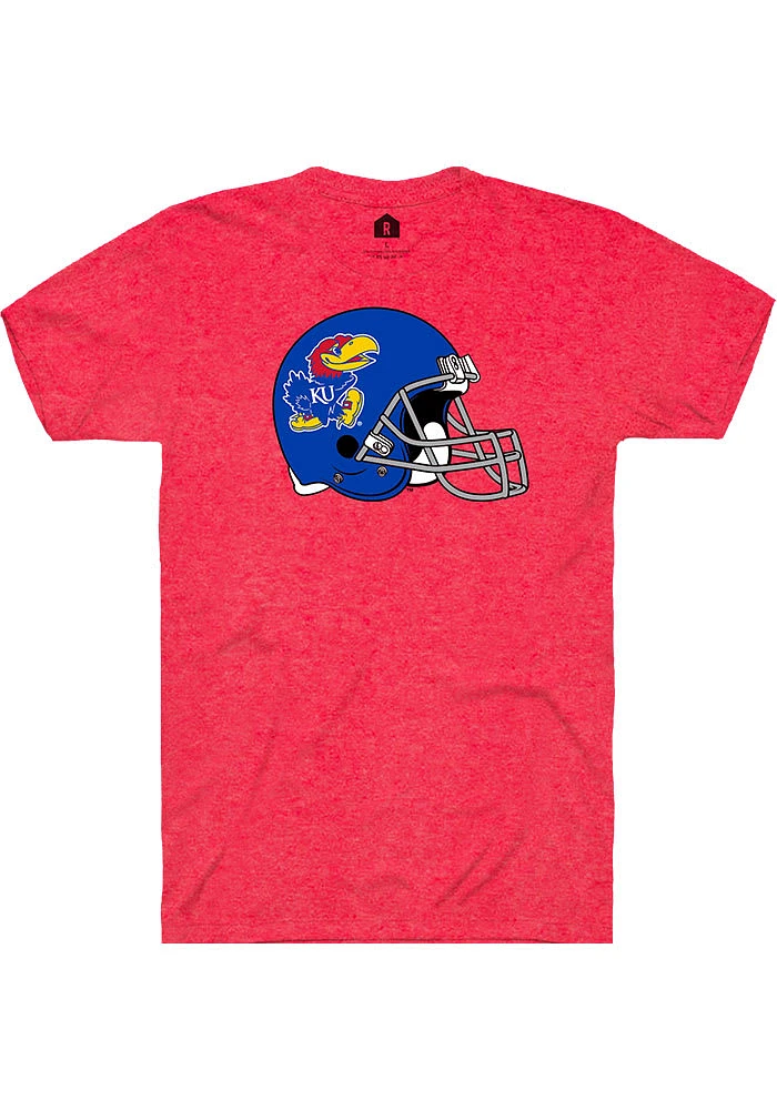 Rally Kansas Jayhawks Football Helmet Short Sleeve T Shirt