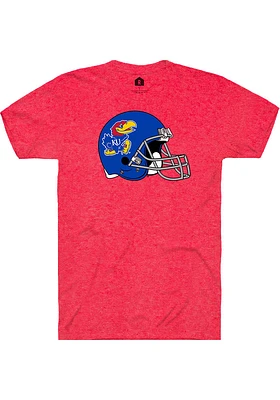 Rally Kansas Jayhawks Football Helmet Short Sleeve T Shirt