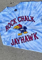 Rally Kansas Jayhawks Blue Spiral Tie Dye Short Sleeve Fashion T Shirt