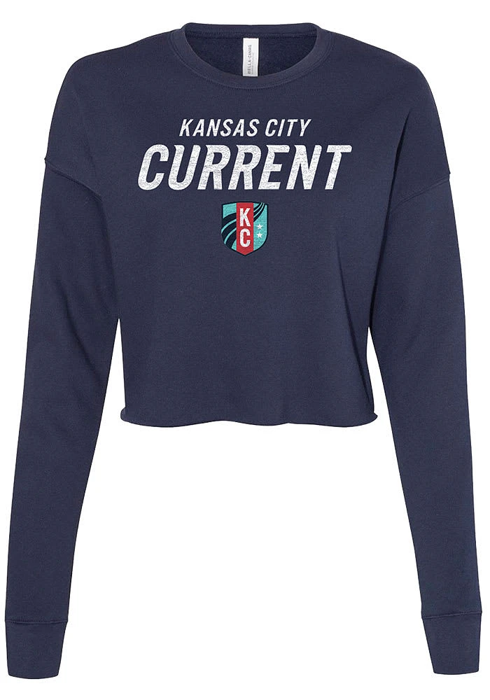 Rally KC Current Womens Navy Blue Primary Crew Sweatshirt