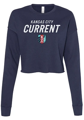 Rally KC Current Womens Navy Blue Primary Crew Sweatshirt