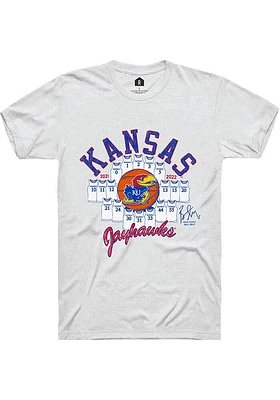 Rally Kansas Jayhawks White Baksetball Short Sleeve T Shirt