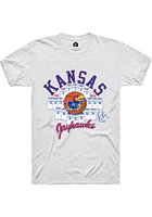Rally Kansas Jayhawks White Baksetball Short Sleeve T Shirt