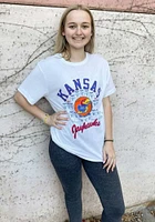 Rally Kansas Jayhawks White Baksetball Short Sleeve T Shirt