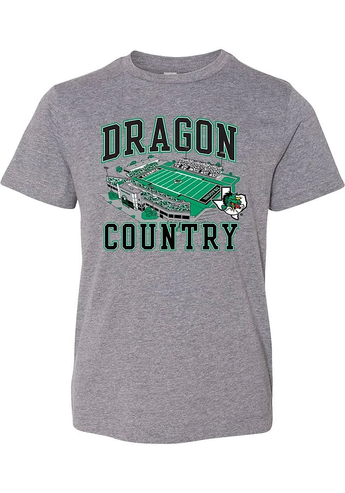Rally Carroll High School Dragons Youth Grey Dragon Country Football Stadium Short Sleeve T-Shirt