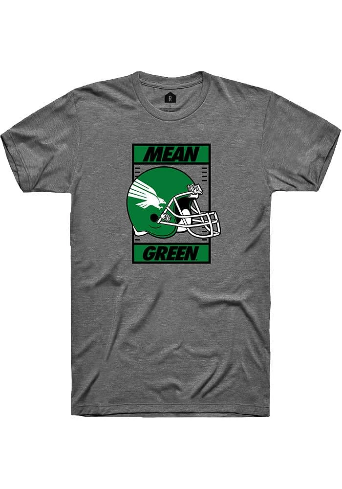 Rally North Texas Mean Green Grey Football Short Sleeve T Shirt