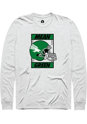 Rally North Texas Mean Green White Football Long Sleeve T Shirt