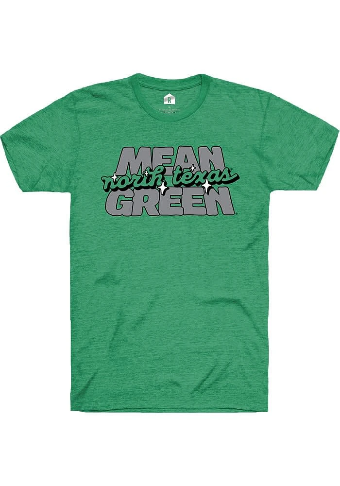 Rally North Texas Mean Green Stacked Script Short Sleeve Fashion T Shirt
