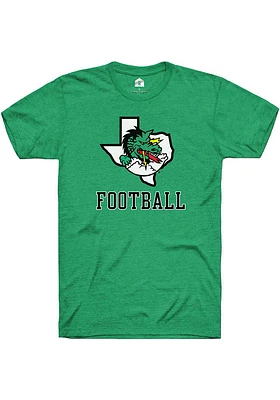 Rally Carroll High School Dragons Green Football Name Drop Short Sleeve T Shirt
