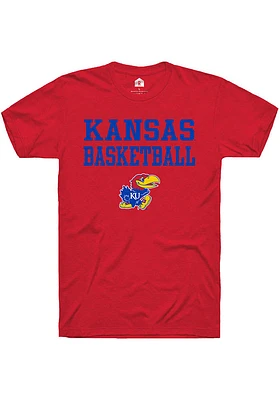 Rally Kansas Jayhawks Basketball Stacked Short Sleeve T Shirt