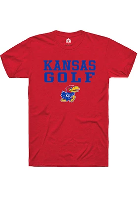 Rally Kansas Jayhawks Golf Stacked Short Sleeve T Shirt