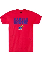 Rally Kansas Jayhawks Rowing Stacked Short Sleeve T Shirt