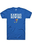 Rally Kansas Jayhawks Rowing Stacked Short Sleeve T Shirt