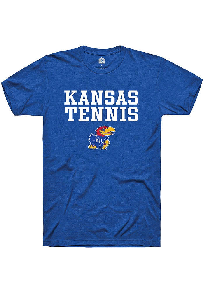 Rally Kansas Jayhawks Tennis Stacked Short Sleeve T Shirt